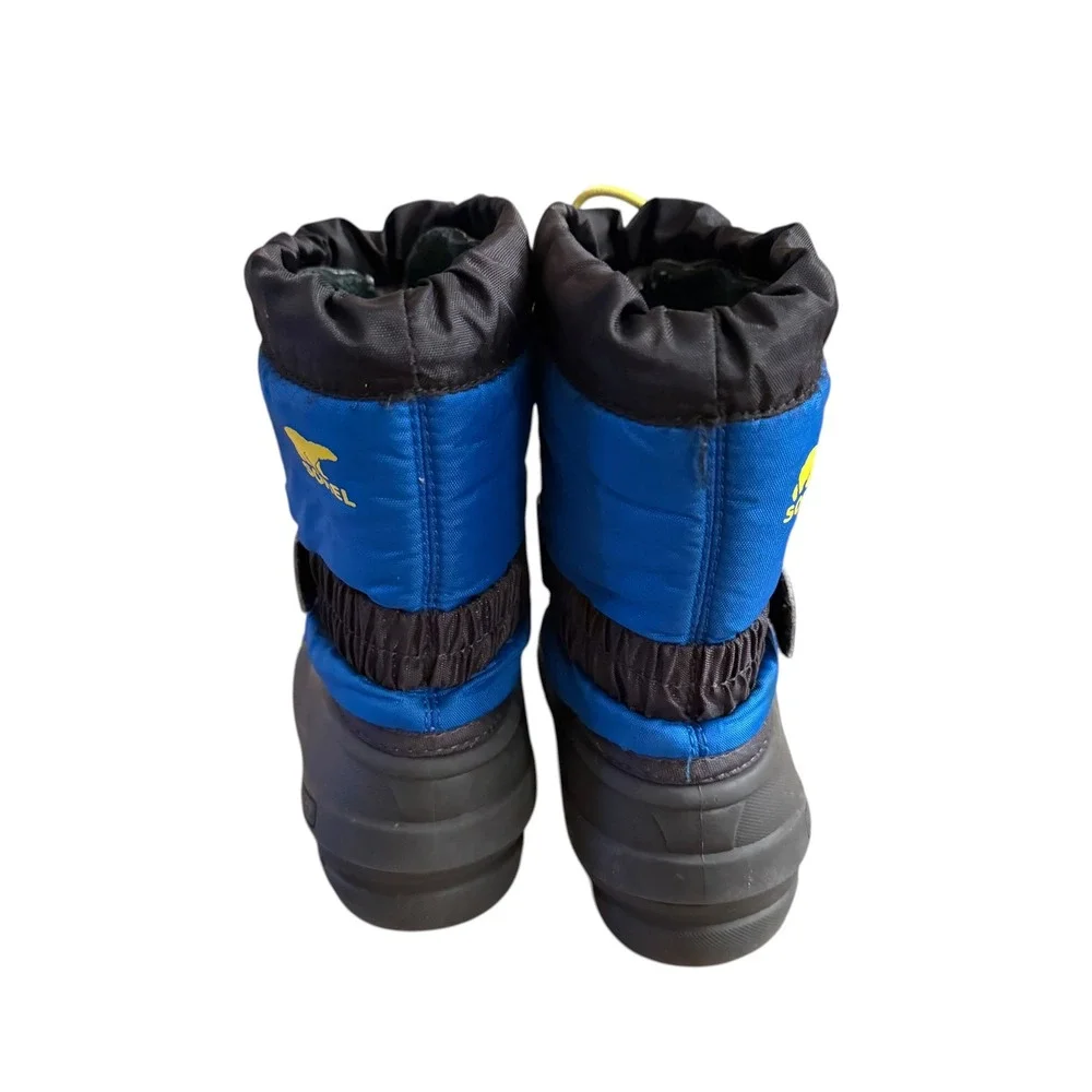 Sorel Snow Commander Boots Blue Black Yellow Toddler Size 11 NC1965-014